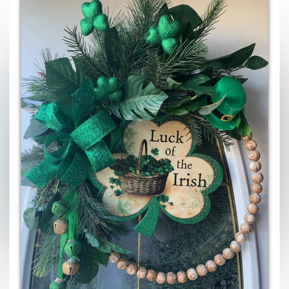 Handmade St Patrick’s day wreath